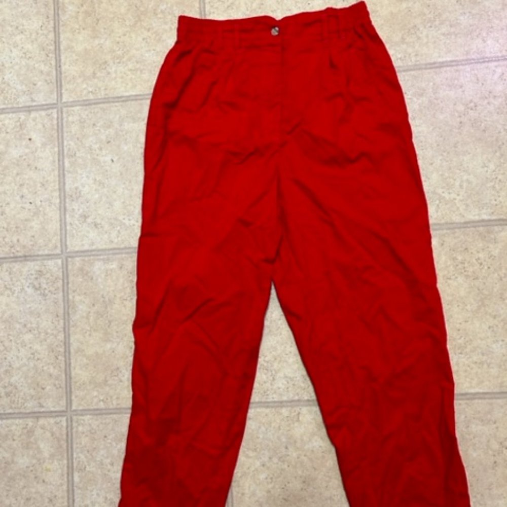 Simply Basic Red High Waisted Pants size 12